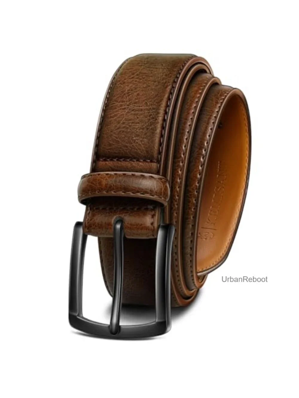 Men's Genuine Leather Grommet Belt 1 3/8